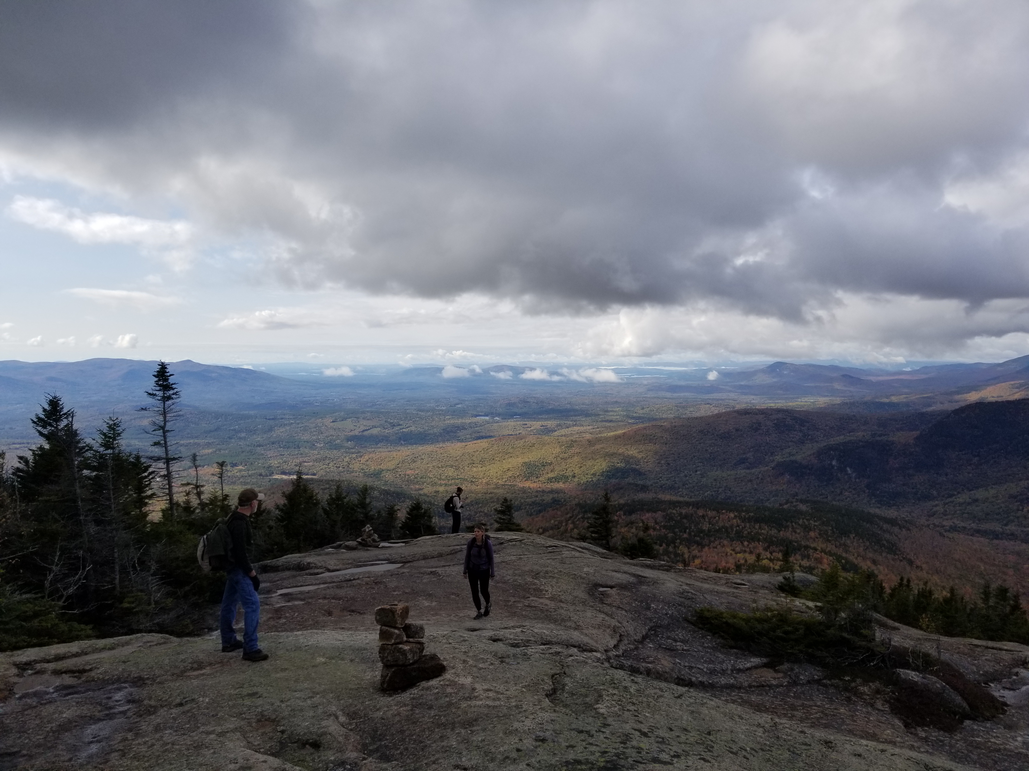 Exposed rock below the summit
