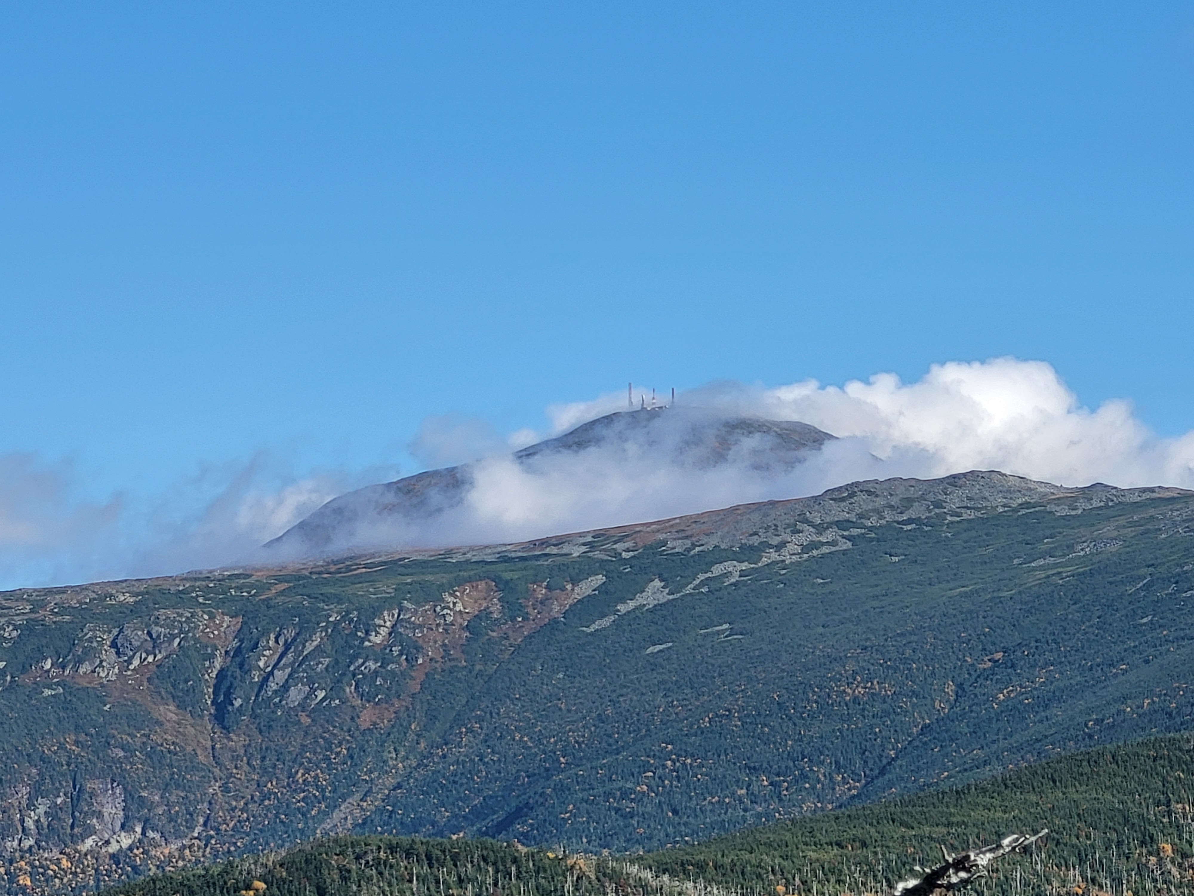MT. Washington appearing from the clouds