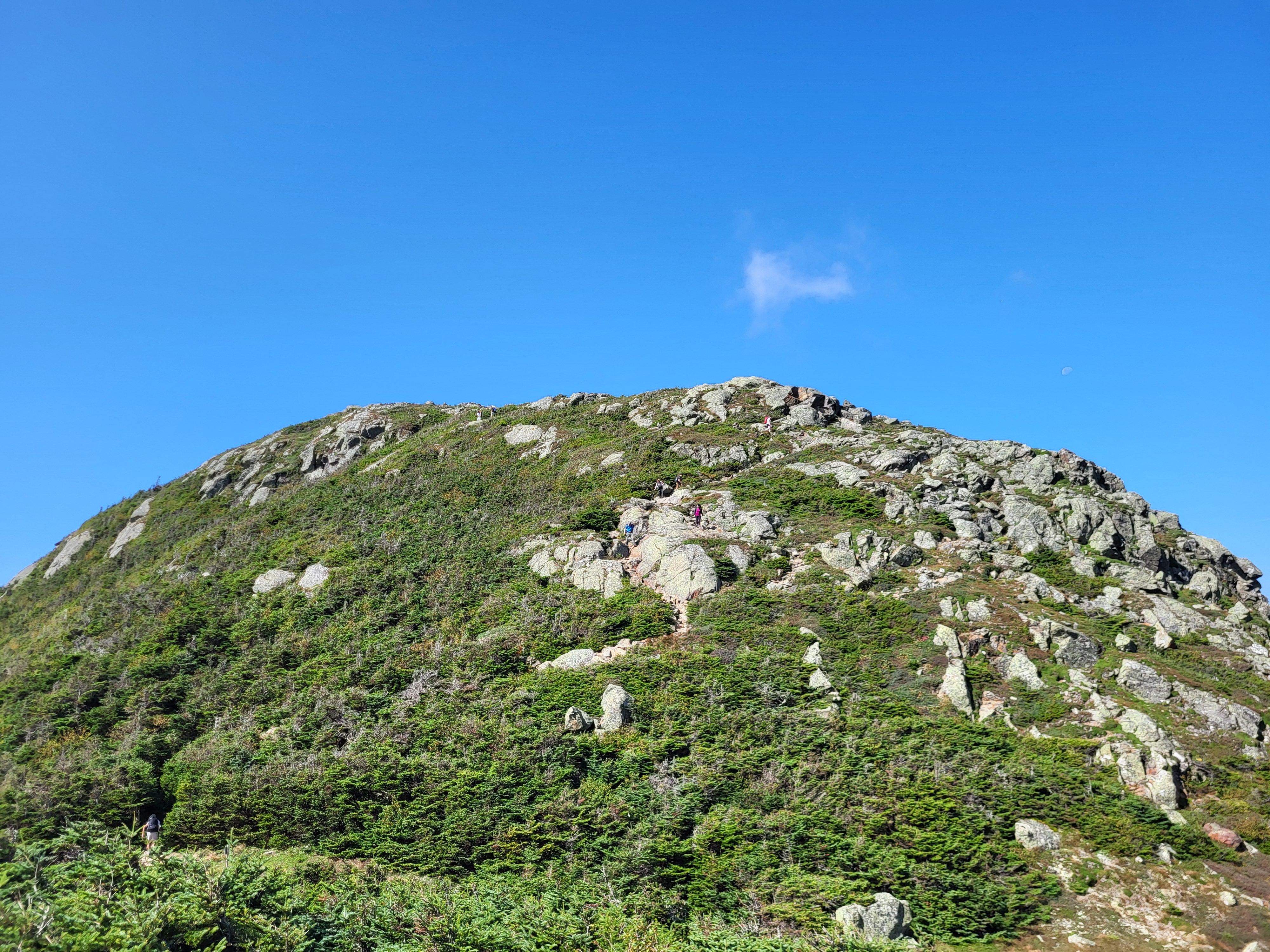 the final ascent up the knob