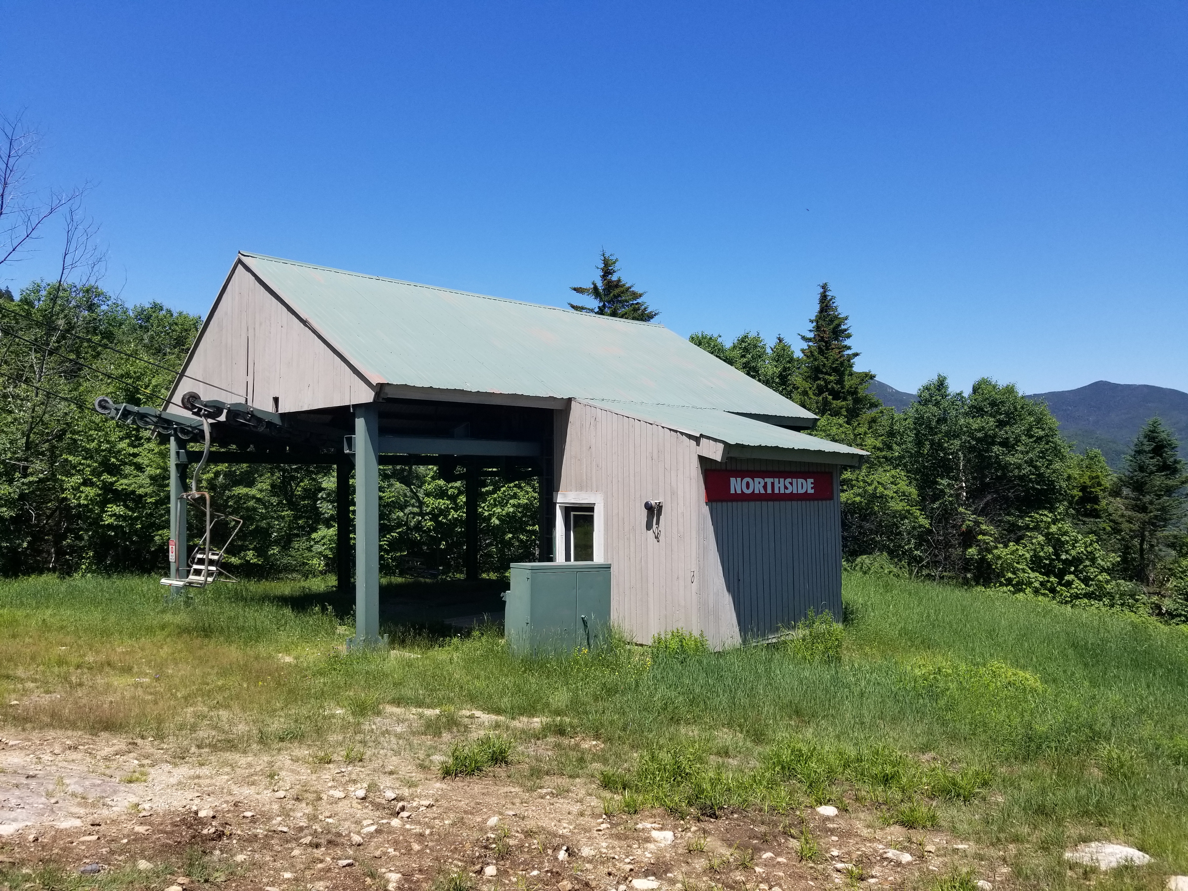 The chairlift station