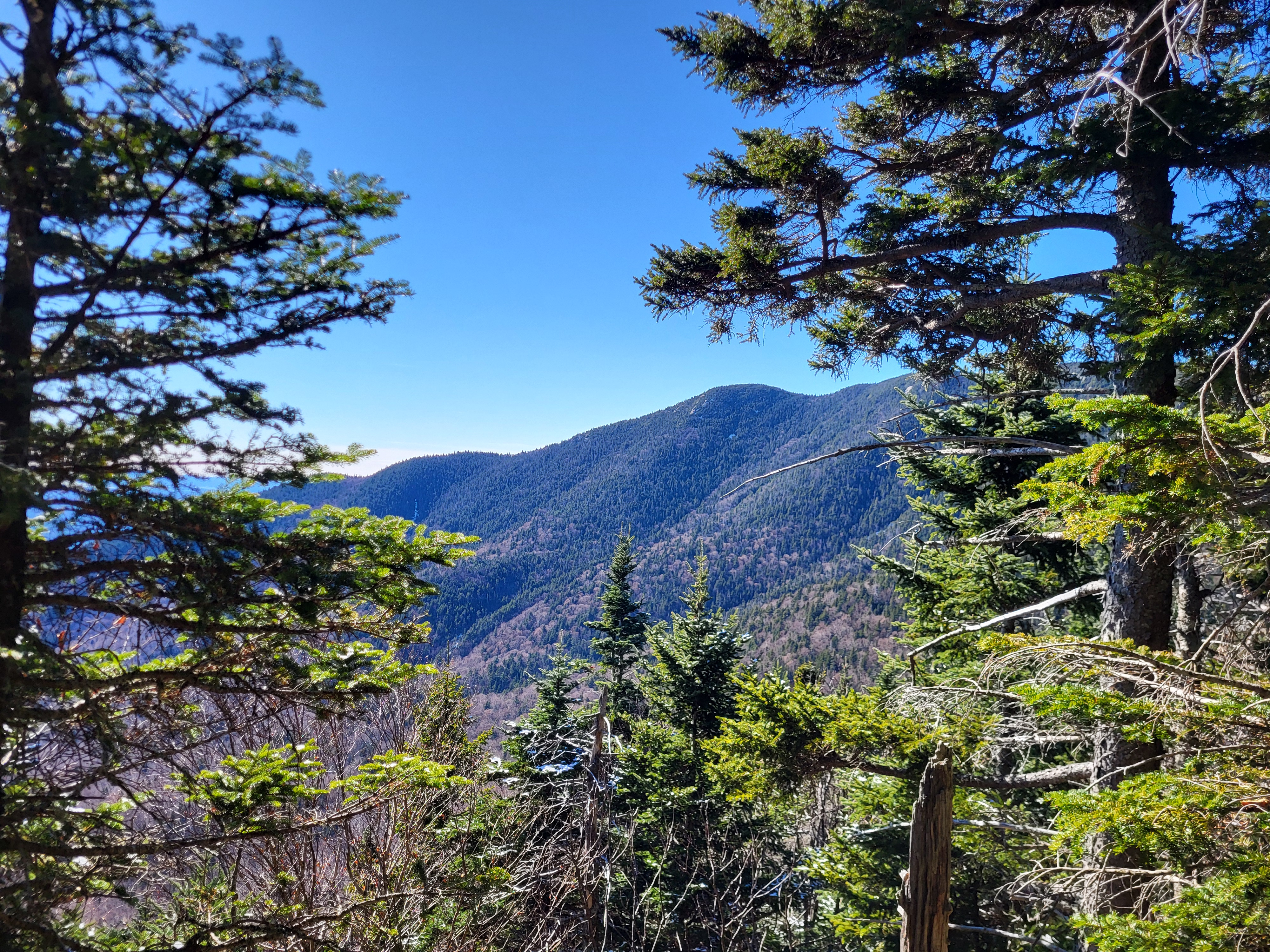 Looking back towards whiteface summit