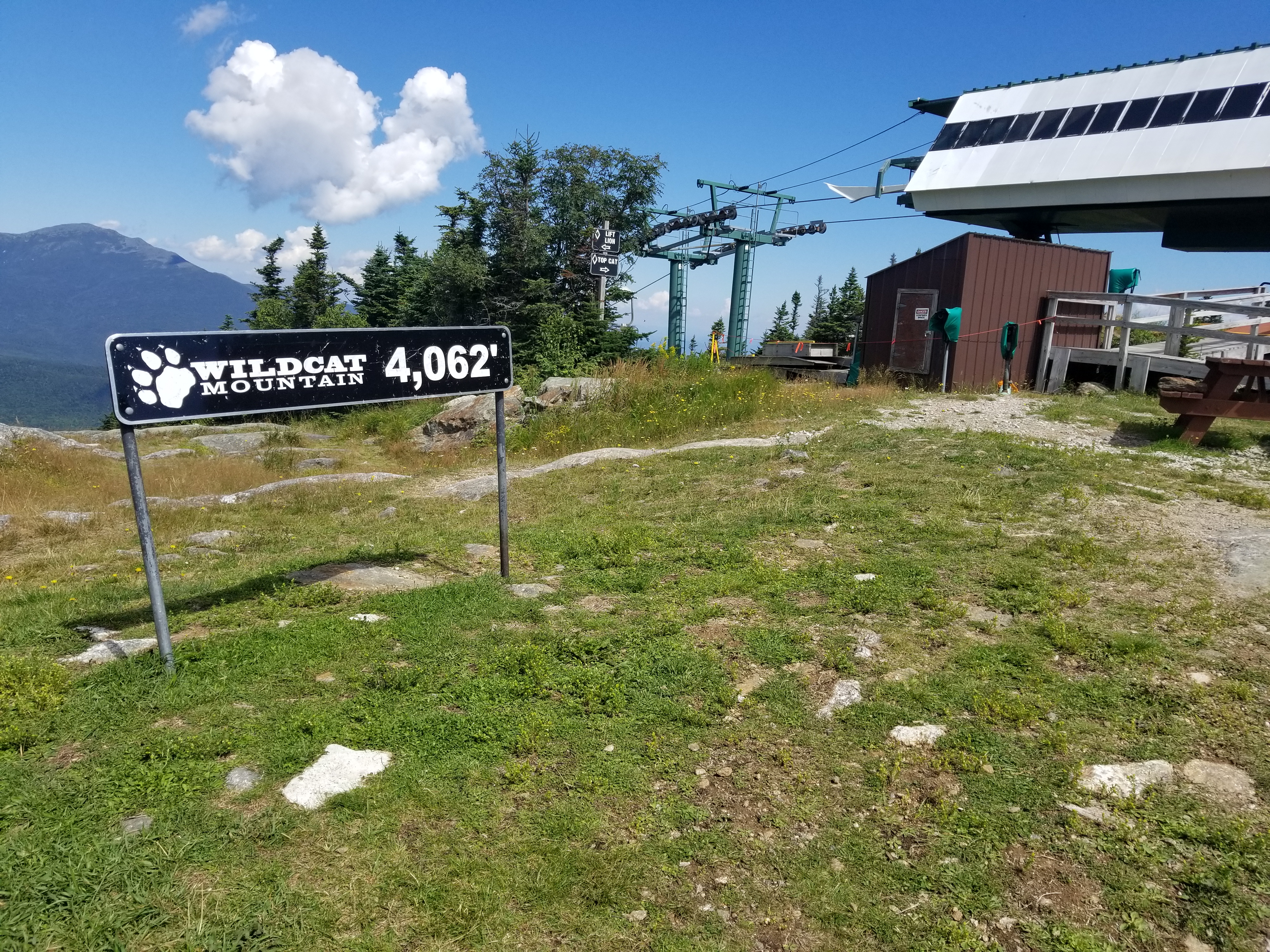 The top of the chairlift on Wildcat D
